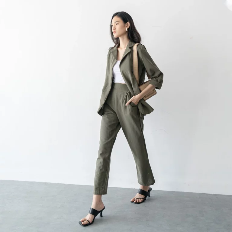 Mena Blazer Set Pants Silvertote