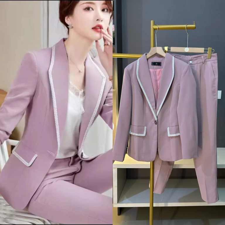 Vaoutfit - Felica Oneset Blazer dan Celana Slimfit